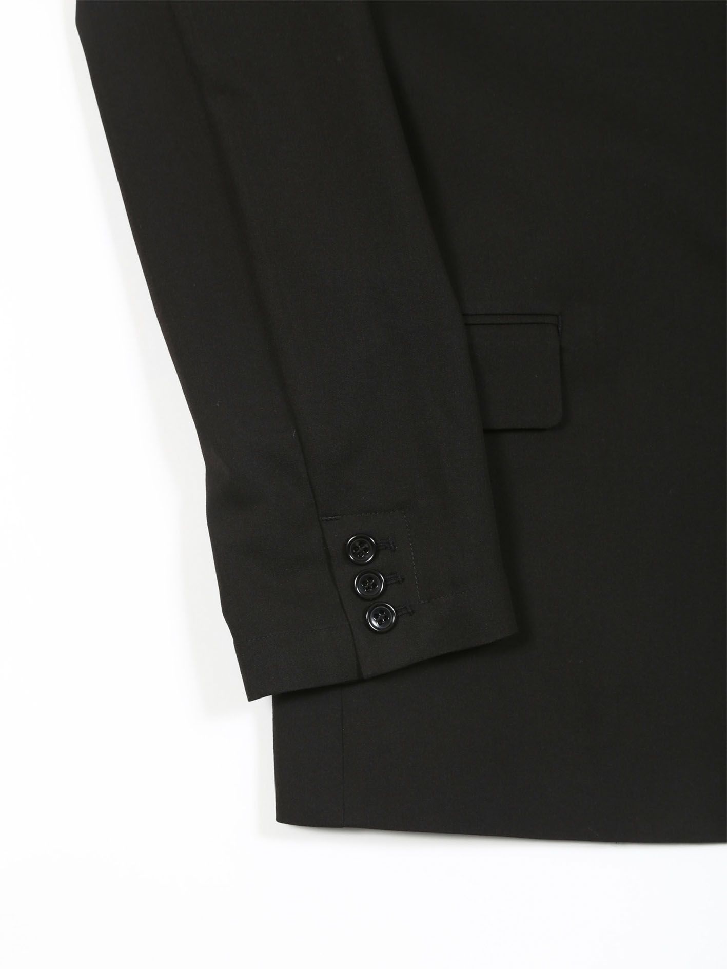 T/Rライトギャバ ノーカラージャケット - No-collar Jacket - BLACK
