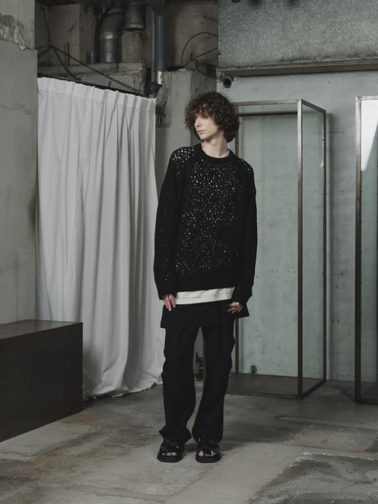 メッシュニット - BLACK