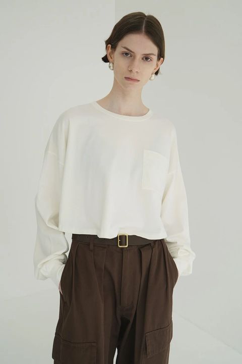 ピグメントショートトップス  -  PIGMENT SHORT TOPS (WHITE)