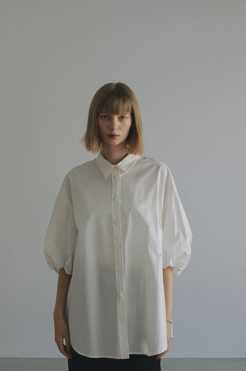 バルーンスリーブシャツ - BALOON SLEEVE SHIRT - WHITE