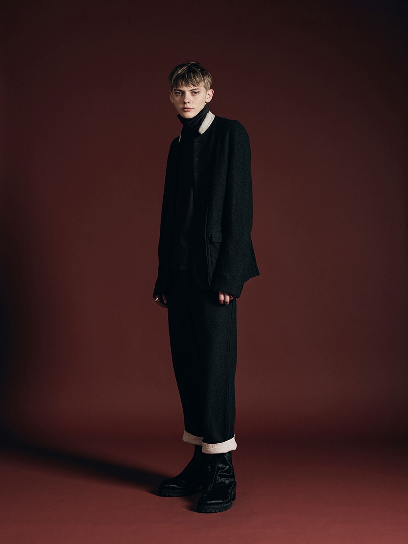 クロップド トラウザーズ - fulling cropped trousers VI-3637-04 - A-BLACK