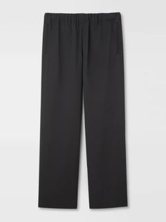 スラックス -  classic rayon tricotine drawstring trouser in black