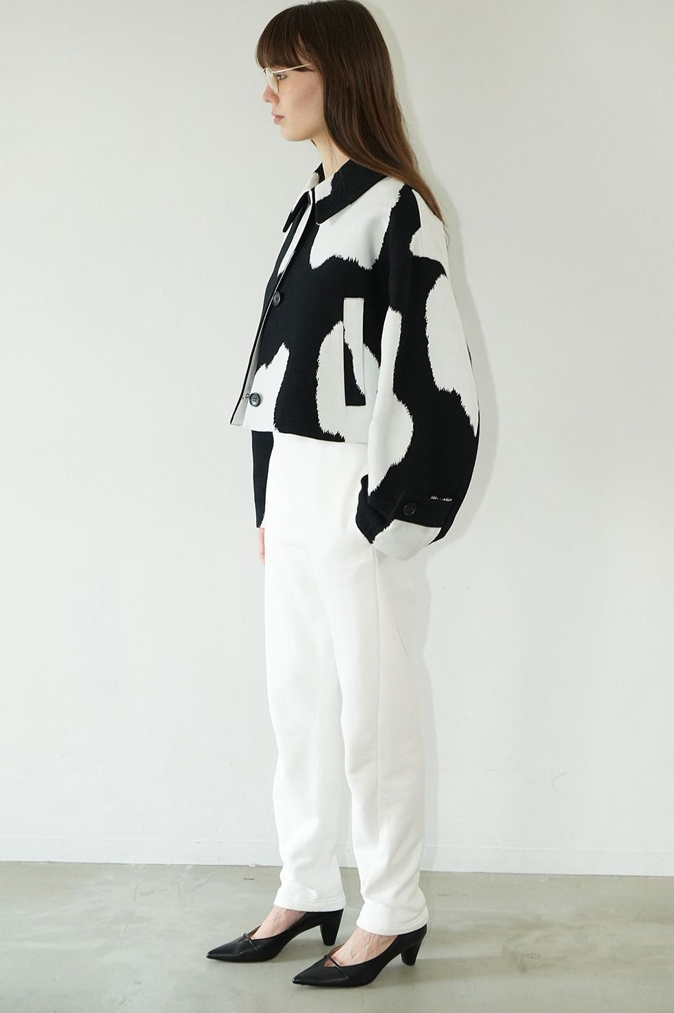 コクーンシルエットスウェットパンツ - C SWEAT COCOON PANTS -WHITE
