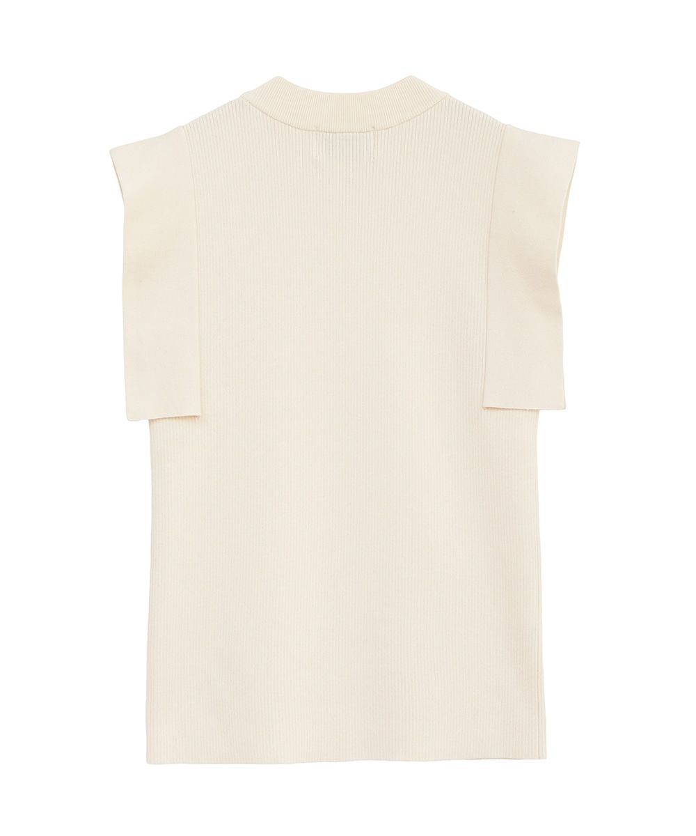 スクエアー スリーブ ニット トップス - SQUARE SLEEVE KNIT TOPS