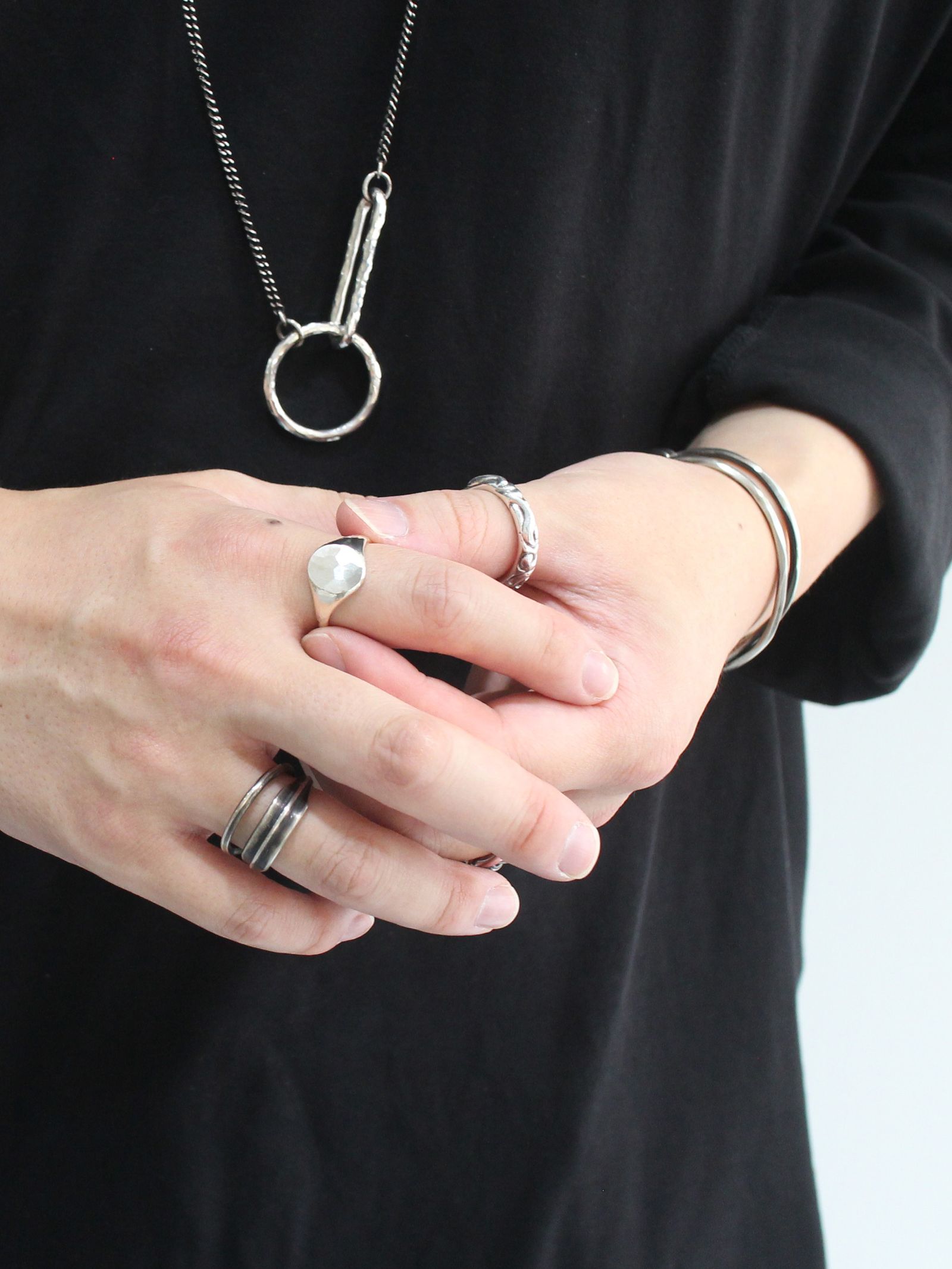 リング シグネット クラシック ハンマード  - signet ring classic hammered - M1003
