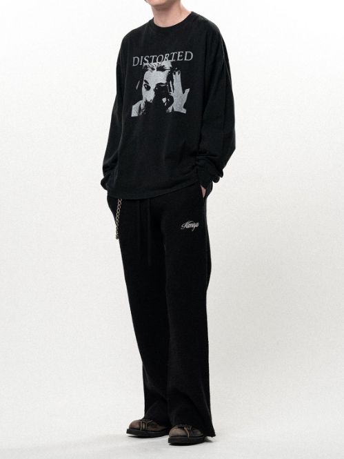 "DISTORTED Girl" L/S T-shirt (BLACK) - ロングスリーブカットソー