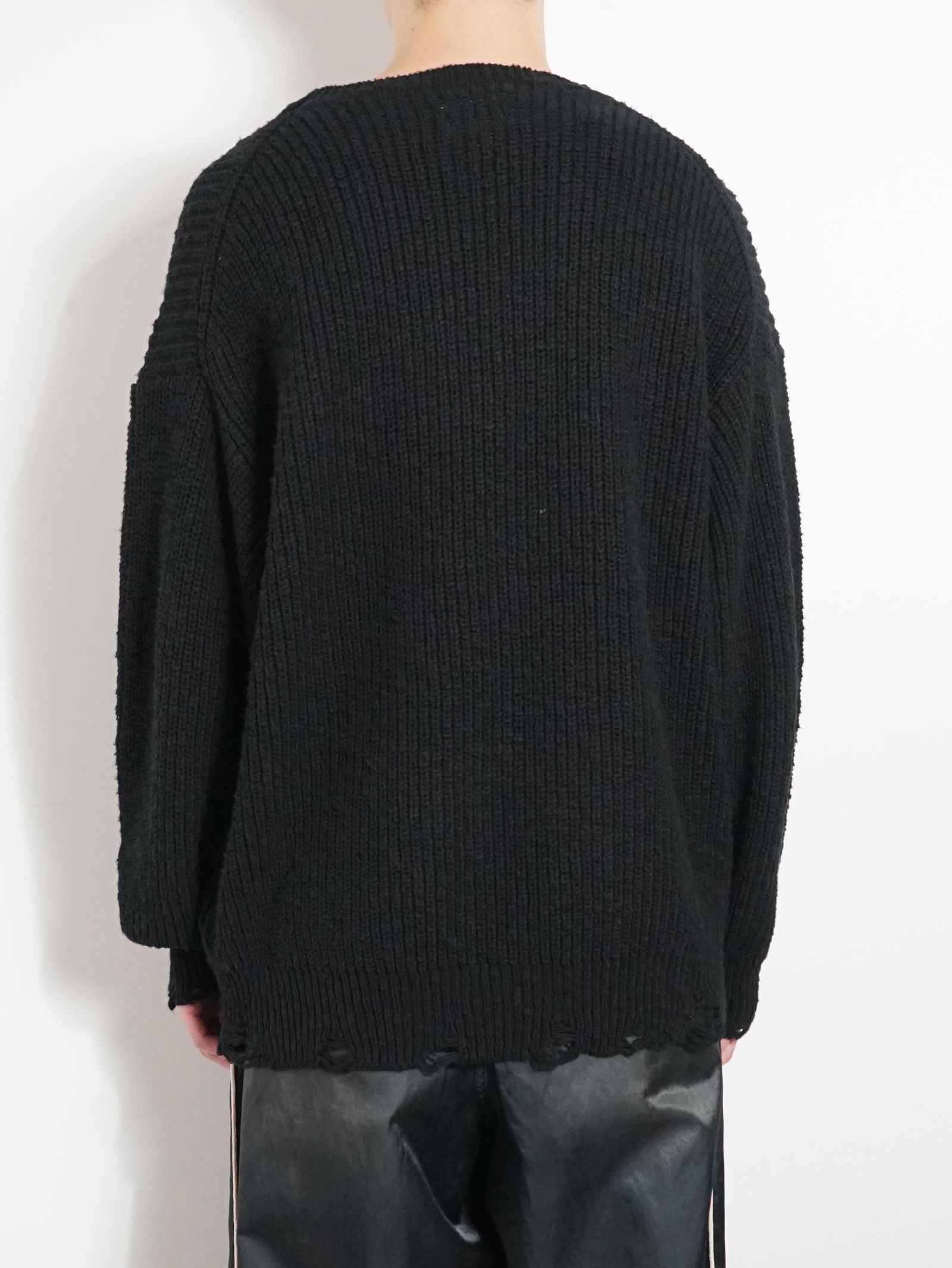 ニットプルオーバー - THREE FRAG KNIT PO - BLACK