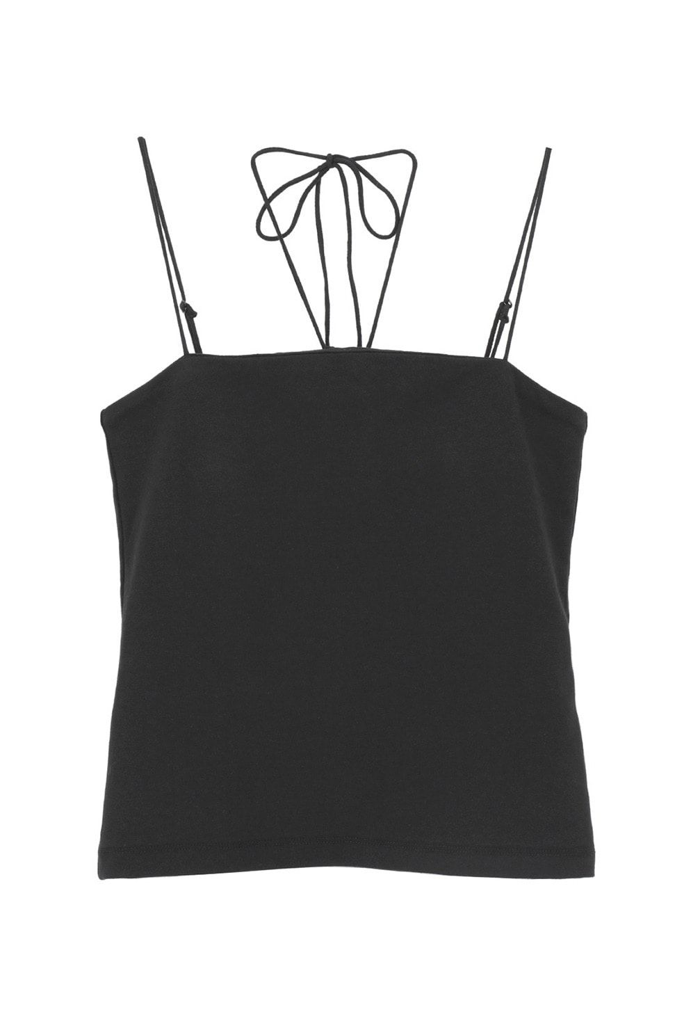 ベアトップ -  THIN CORD HALTER NECK TOPS (BLACK)
