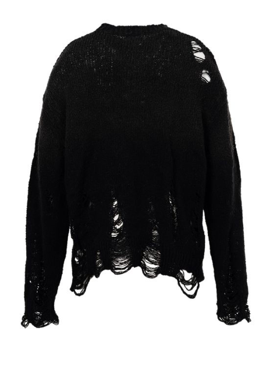 サンフェードライクニットセーター - Sun Faded Like Knit Sweater (BLACK)