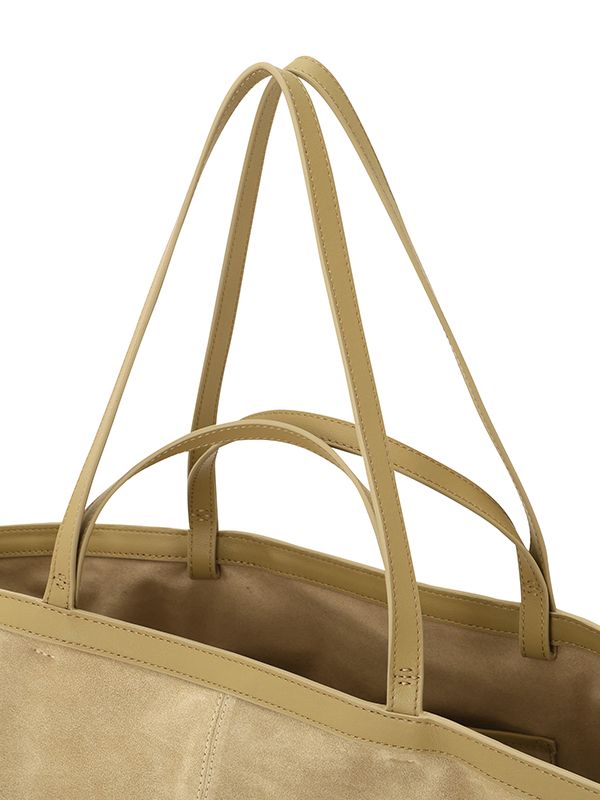 Wハンドルスウェードビッグトートバッグ （BEIGE）