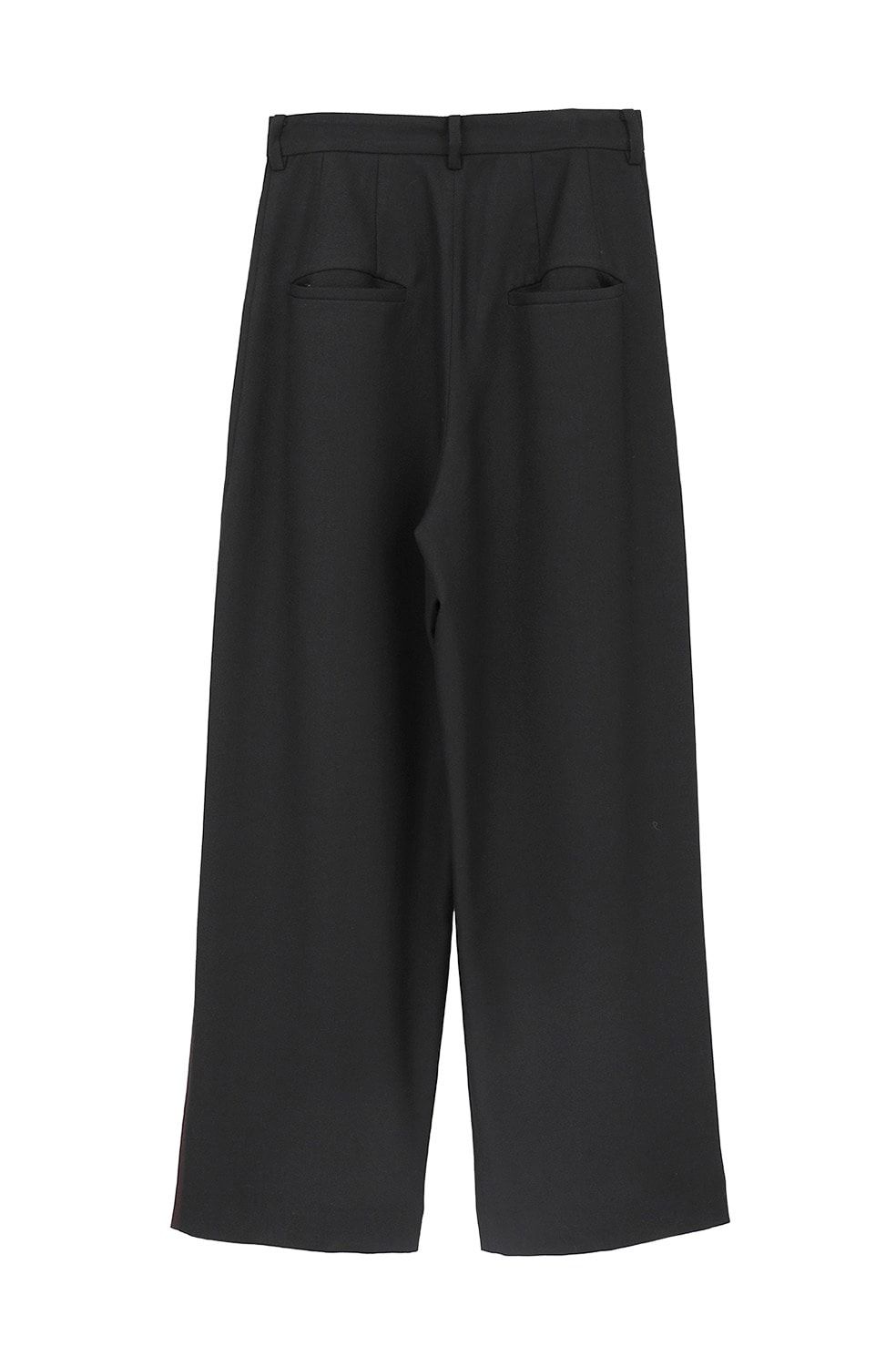 ヘリンボーン柄 ラインパンツ -  HERRINGBONE LINE PANTS (BLACK)