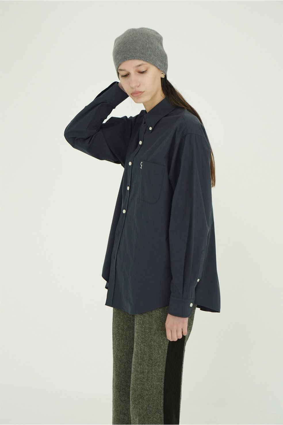 【26AW】 ロゴボタンダウンベーシックシャツ -   LOGO BUTTON-DOWN BASIC SHIRTS （BLACK）