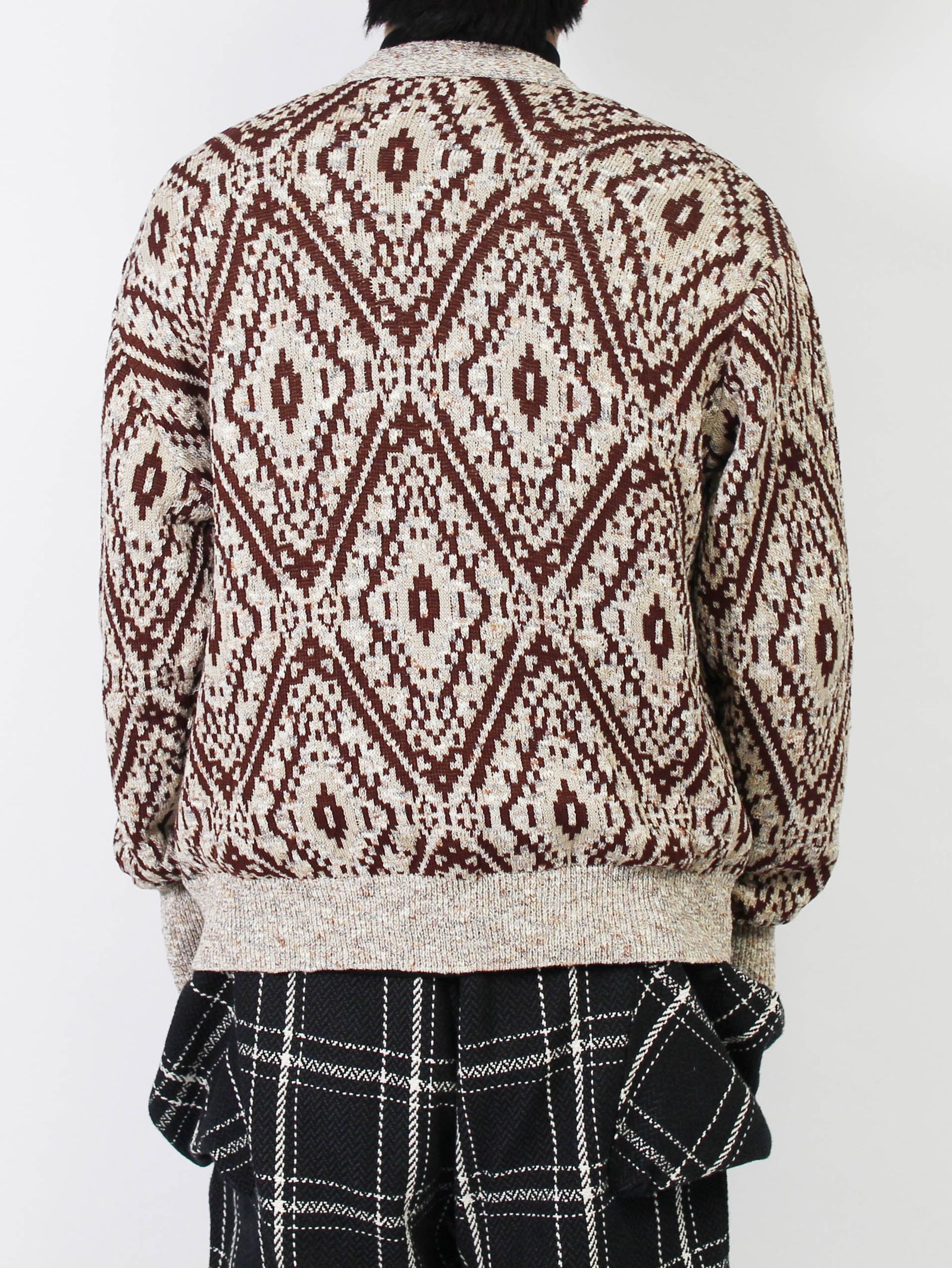 SEVEN BY SEVEN - JACQUARD KNIT CARDIGAN - Diamond pattern