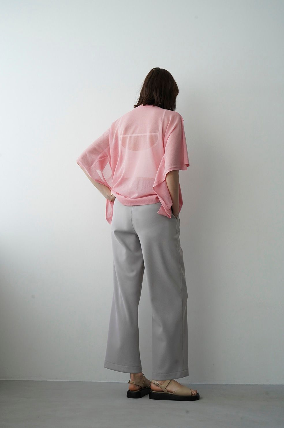 CLANE - リブ ストライプ タックパンツ - RIB STRIPE TUCK PANTS ...