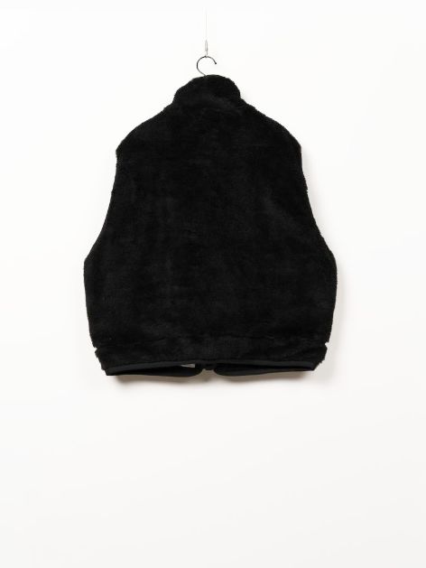 【26AW】 ワイドバッグボアベスト - Wide Back Boa Vest - BLACK