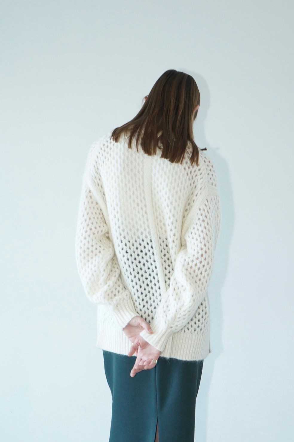 CLANE - ドットメッシュ モヘア オーバーニット トップス - DOT MESH