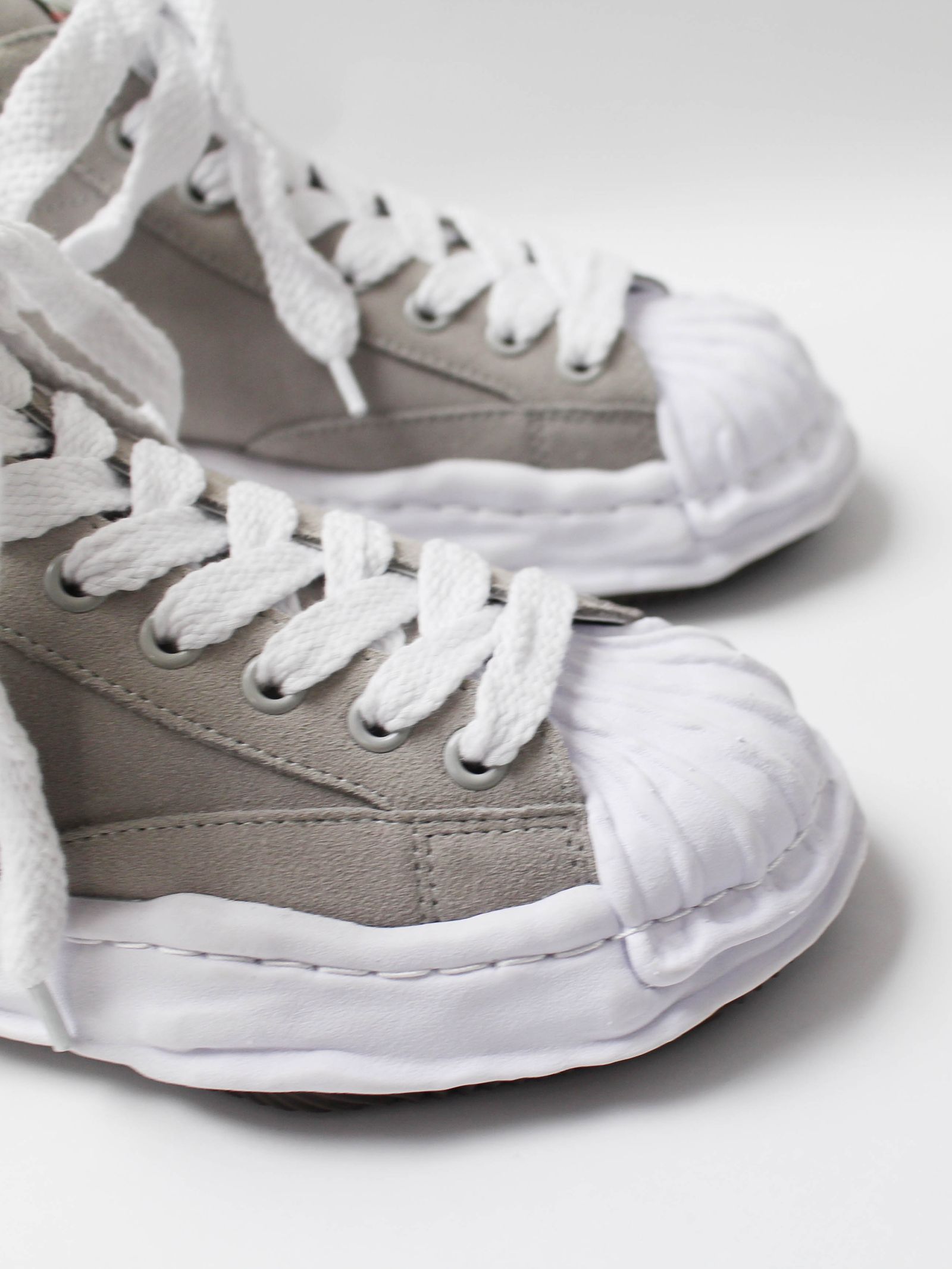 "BLAKEY" OG Sole  SUEDE LEATHER HI-top Sneaker - WHITE - A07FW707