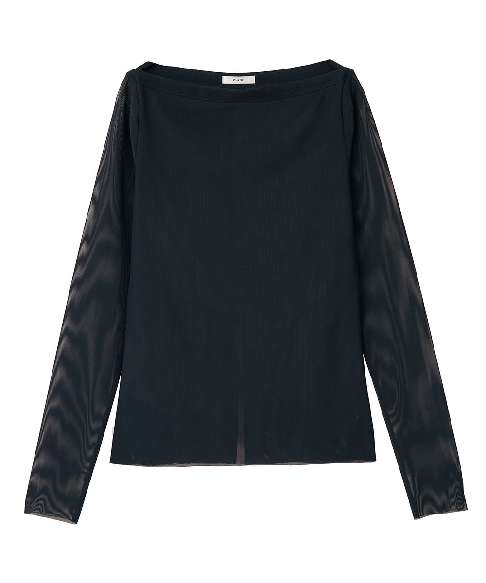 CLANE（クラネ）の「【CLANE/クラネ】SHEER MESH CREW NECK TOPS