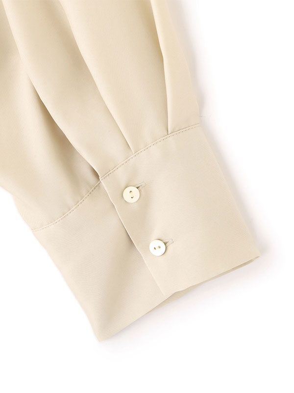 キュプラネクタイオーバーサイズシャツ (LIGHT BEIGE)