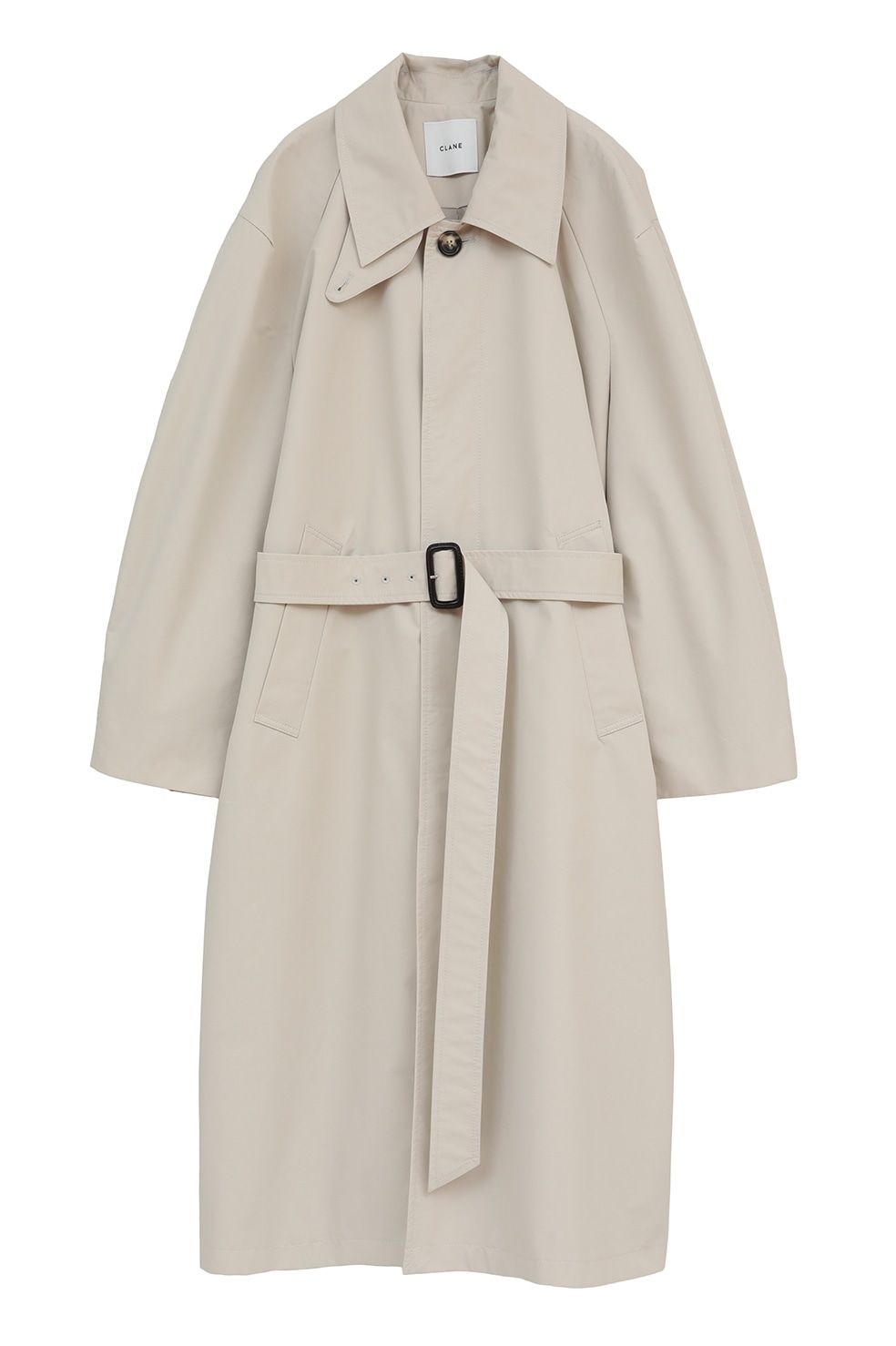 ステンカラーコート	- BULKY LINE STAIN COAT (BEIGE)