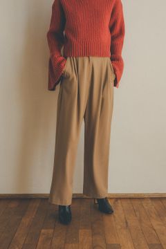 21AW ベーシックタックパンツ -  BASIC TUCK PANTS - BEIGE