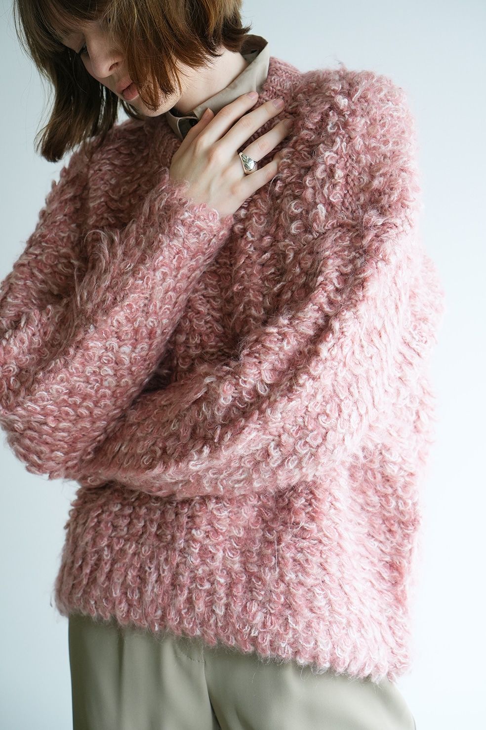 CLANE - ミックス モヘア ニット トップス - MIX LOOP MOHAIR KNIT 