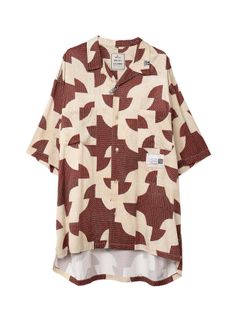 ドランカーズ パス キルトプリントシャツ - Drunker's Path Quilt Printed HS Shirt - RED