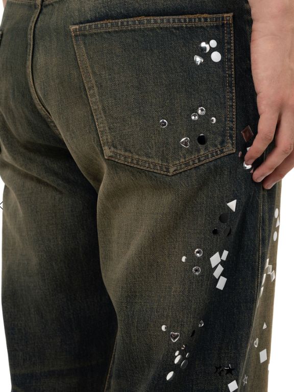 エンベリッシュド ジーンズ - EMBELLISHED JEANS (INDIGO)