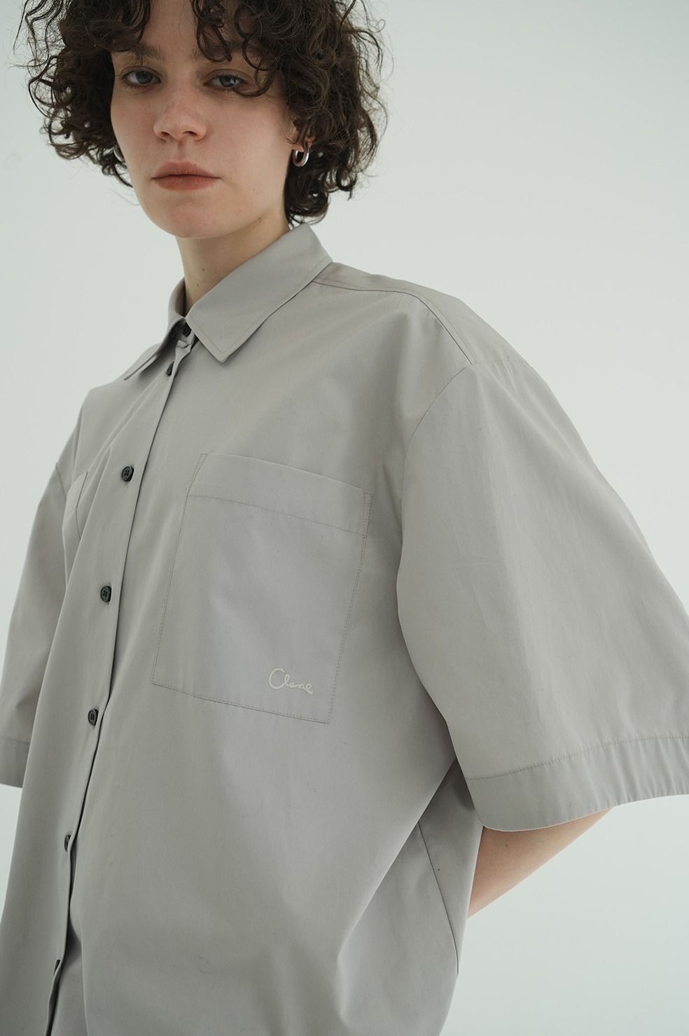 CLANE - ヒュージーシャツ - HALF SLEEVE HUGE SHIRTS WHITE