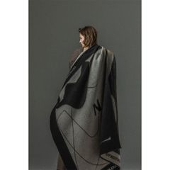 ブランケット -NDNU ABSTRACT ART BLANKET - BLACK