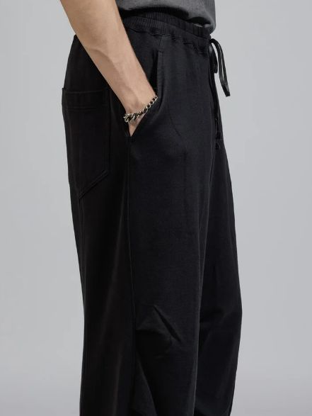 Sweat Wide Pants （A-Black） - ワイドスウェットパンツ メンズ モード カジュアル