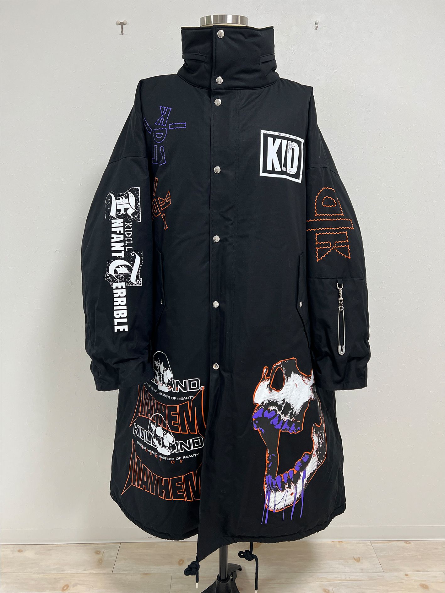 KIDILL - MODS COAT MULTI PRINT - BLACK | ADDICT WEB SHOP