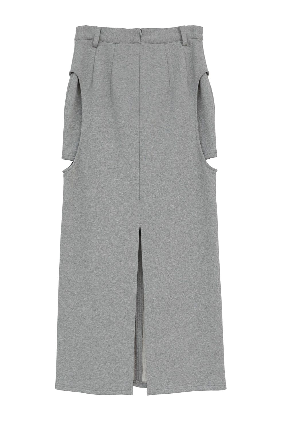サークルカットスカート - CIRCLE CUT SWEAT SKIRT (GREY)