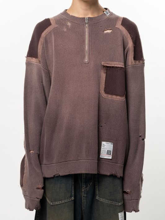 サン フェイデッド ライク ニット セーター - Sun Faded Like Knit Sweater (BLACK)