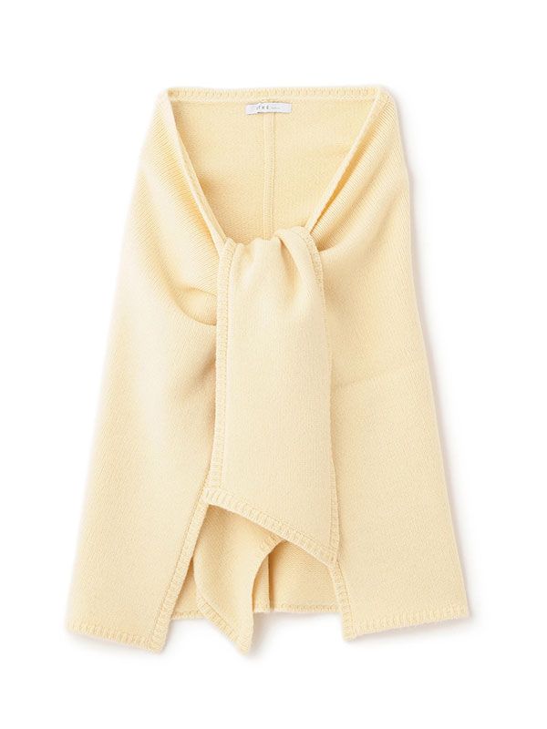 レイヤードニットラップスカート  (YELLOW)