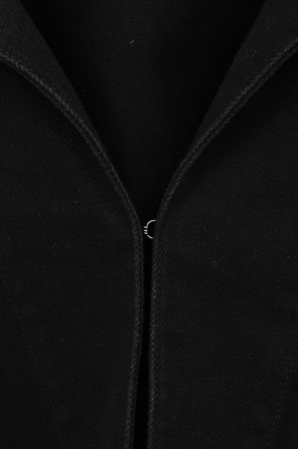 ライトオンス デニムシャツ - DENIM OVER SKIPPER SHIRTS (BLACK)
