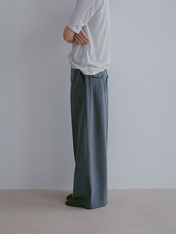 センタークリースクリーンパンツ （GREY）