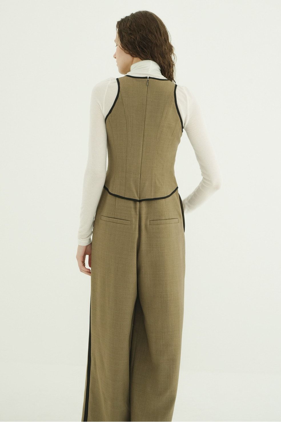 ビスチェレイヤードオールインワン -  BUSTIER LAYERED ALL IN ONE （BROWN）