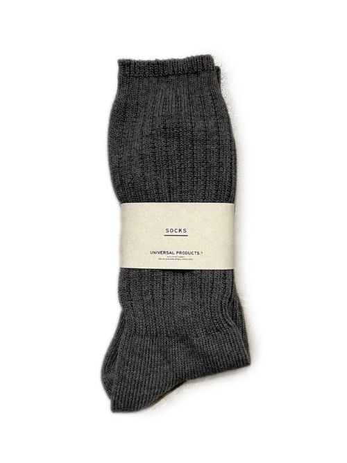 ロング丈ソックス "2足セット" -  2P LONG SOCKS - CHARCOAL