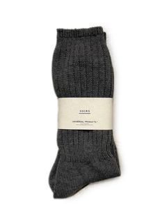 ロング丈ソックス "2足セット" -  2P LONG SOCKS - CHARCOAL