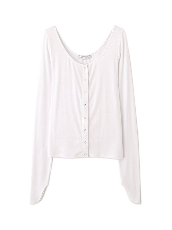 バトーネックカットプルオーバー- WHITE