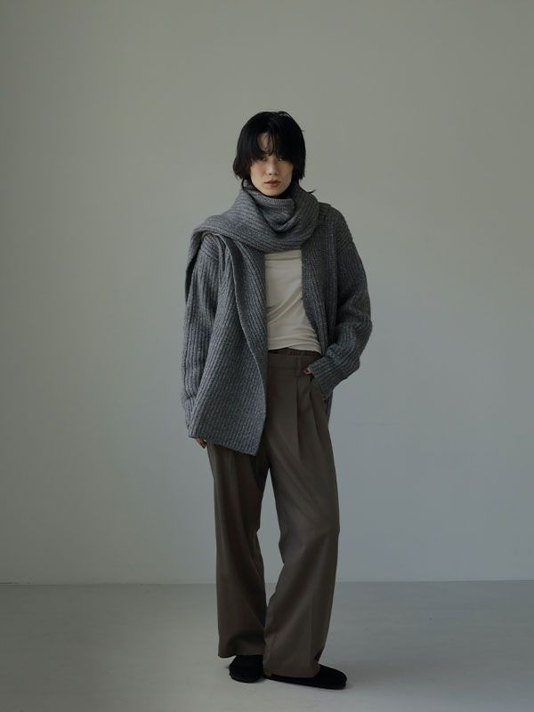 ETRE TOKYO - アシメトリーストールニットカーディガン - OFF