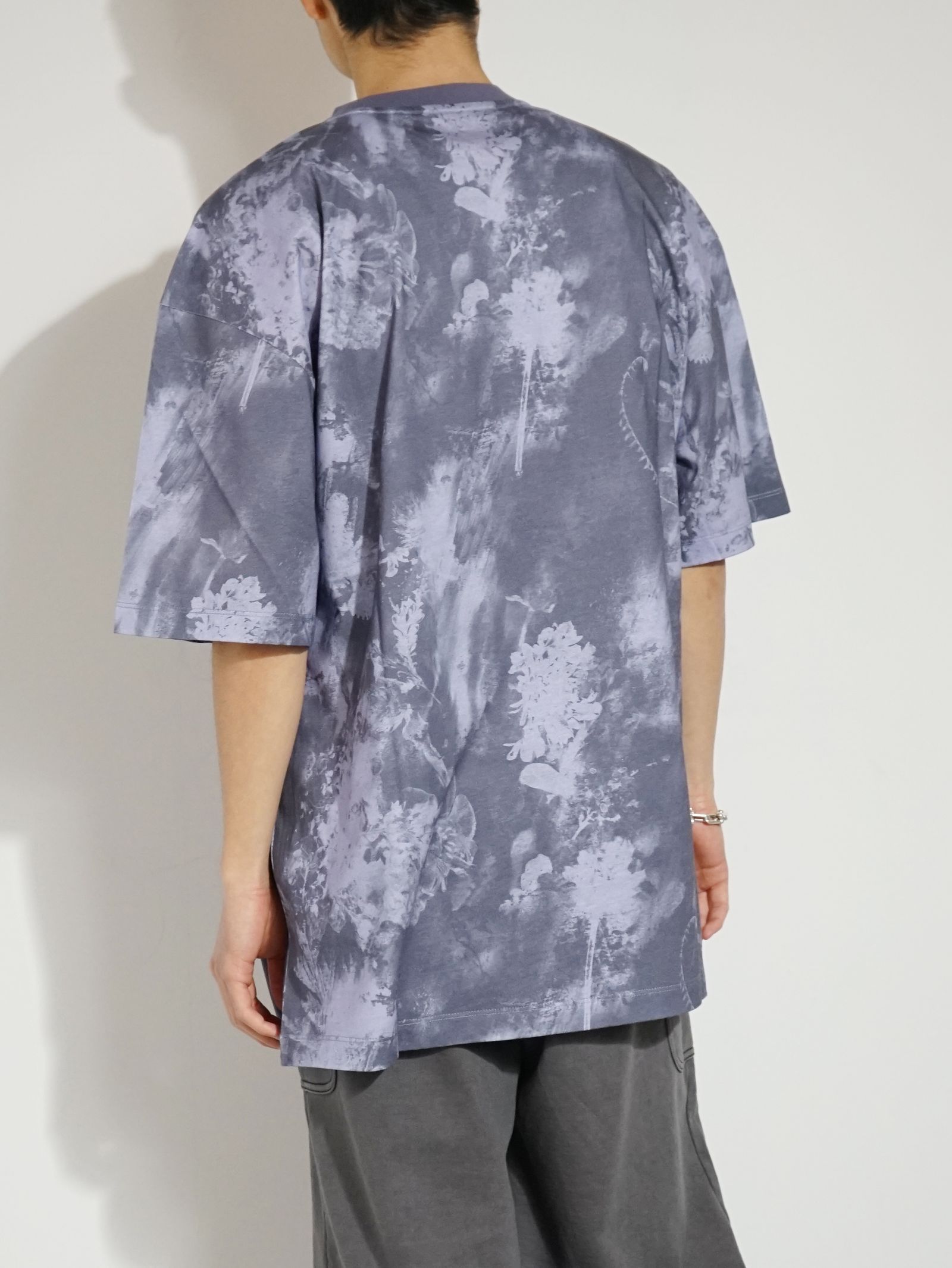 CANOPY PRINT 男性用半袖 T シャツ - BLACK