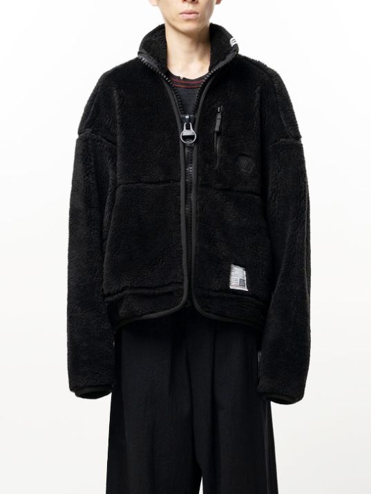 【26AW】 ワイドバッグボアブルゾン - Wide Back Boa Jacket - BLACK