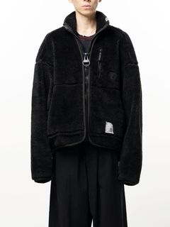 【26AW】 ワイドバッグボアブルゾン - Wide Back Boa Jacket - BLACK