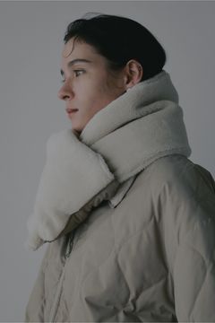 【TAION×MANOF】リバーシブルダウンマフラー - REVERSIBLE DOWN MUFFLER （BEIGE）