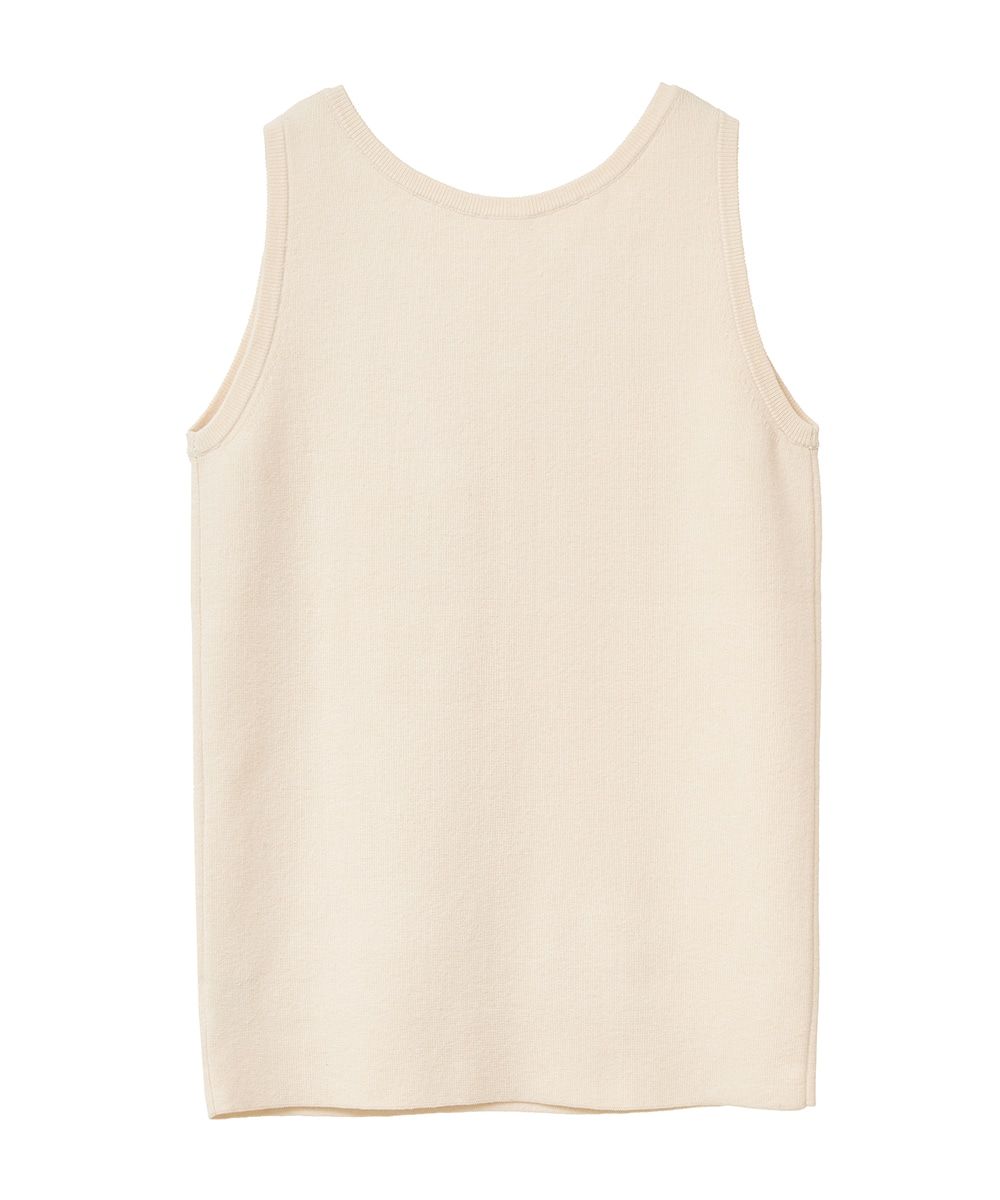 ダブルフェイス ニット タンクトップ -  W FACE KNIT TANK TOPS - IVORY