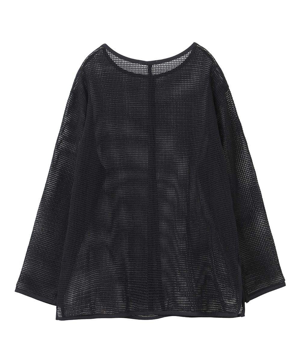 LOOSE MESH TOPS - BLACK