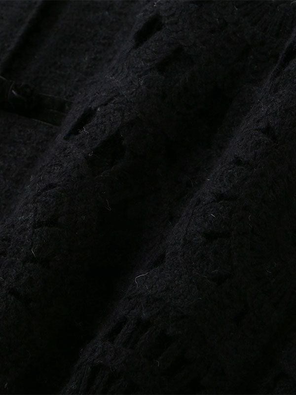 エンブロイダリーニットジャケット (BLACK)