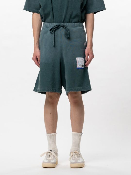 スウェット ショーツ - Sun Faded Like Distressed Sweat Shorts (GREEN)